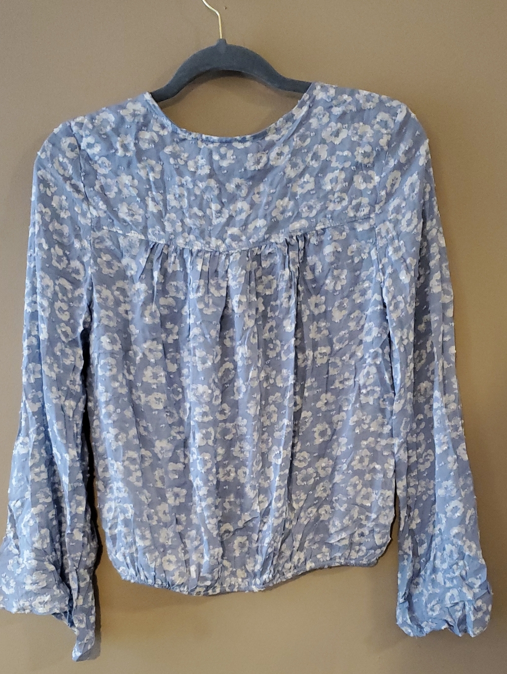 Altar’d State Blue Floral Wrap Blouse Top Size S NWT'S - Picture 3 of 10